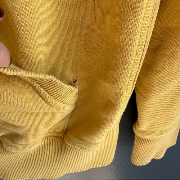 Spiritual Gangster Women Yellow Hoodie with Embroidered Text on Back Size M - Picture 3 of 7